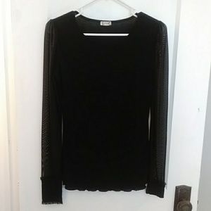 Free People Sheer Long Sleeve Top